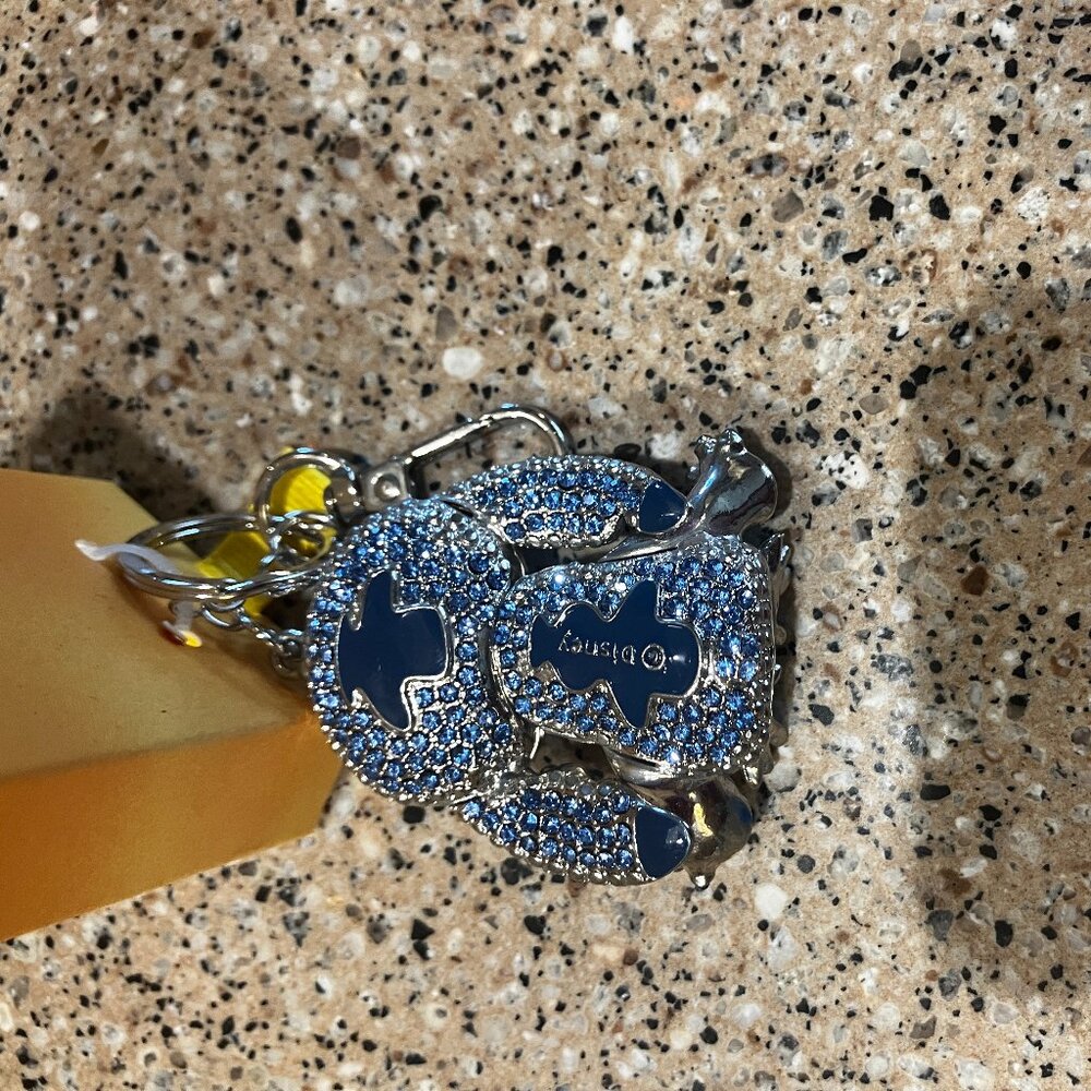 Disney Stitch Bling Rhinestone Bag Clip Keychain !! NIB!!! - Picture 2 of 7